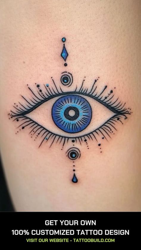 Watercolor Evil Eye Tattoo, Evil Eye Bracelet Tattoo, Evil Eye Tattoo Men, Tattoo Ideas Protection, Tool Band Tattoo, Evil Eye Tattoo Ideas, Eye Tattoo Ideas, Eye Tattoo Meaning, Tatts Ideas