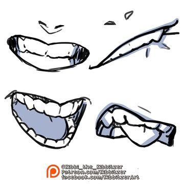 December reference sheets -PREVIEWS- | Kibbitzer on Patreon Smiling With Tongue Out Reference, Free To Trace Art, Mouth Drawing Reference Tongue, Smile With Tongue Out Drawing, Mouth Tongue Out Drawing, Character Anatomy Reference, Tongue Reference Drawing, Anime Teeth Reference, Mouth With Tongue Out Drawing