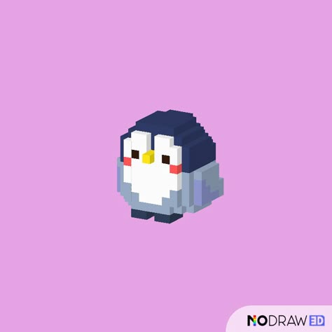 Penguin Minecraft Build, Minecraft Penguin Statue, Minecraft Penguin, Minecraft Statue, Minecraft Outfits, Minecraft Statues, Voxel Art, Minecraft Banner Designs, 3d Pixel