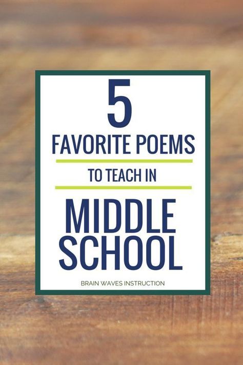 Poems For Middle School, Poetry Middle School, Favorite Poems, Middle School Literacy, Poetry Activities, 6th Grade Reading, Teaching Poetry, Poetry Ideas, Middle School Writing