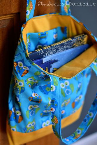 DIY Tote Bag w/Liner Library Bag Diy, Library Bag Pattern, Library Book Bags For Kids, Kids Tote Bags Diy, Library Bags For Kids, Book Bag Diy, Mk Outfits, Library Bags, Book Bags For Kids