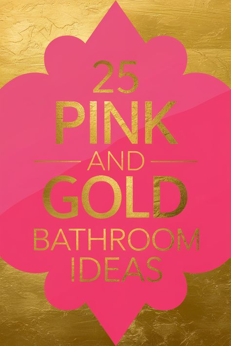 Create a timeless and elegant bathroom with gold and pink design. Explore pale pink walls, gold fixtures, and metallic accents. Discover pink tile designs, gold-framed mirrors, and rose gold hardware. Find inspiration for pink vanities, gold shower curtains, and delicate floral wallpapers. These gold and pink bathrooms will create a sophisticated and inviting space. Old Pink Tile Bathroom Ideas, Pink And Gold Bathroom Ideas, Gold Bathroom Inspiration, Elegant Shower Curtain Ideas, Pink Gold Bathroom, Pink Tile Bathroom Ideas, Gold Bathroom Rugs, Blush Pink Walls, Gold Bathrooms