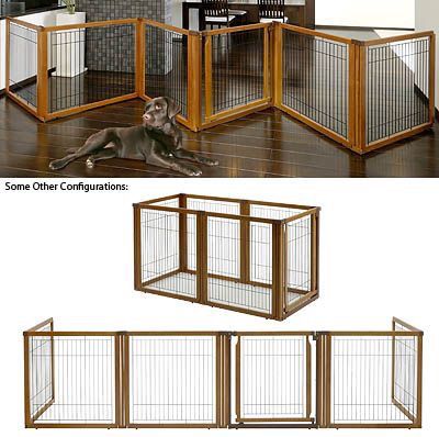 Puerta perro Free Standing Pet Gate, Building A Dog Kennel, Luxury Dog Kennels, Pure Breed Dogs, Puppy Room, Pet Hotel, Dog House Diy, Dog Gate, Dog Rooms