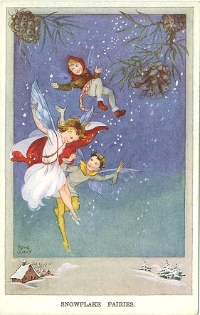 Snowflake Fairies by Rene Cloke Peg Maltby, Gumnut Babies, Fairy Folk, Wee Folk, Fairy Illustration, Rain Rain, Disney Vintage, Fairies Elves, Vintage Fairies