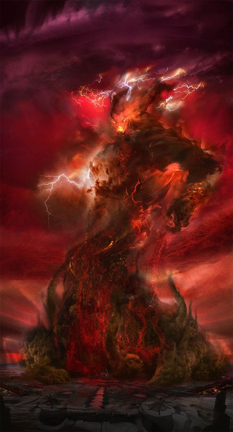 Otherworld Realms | quarkmaster:     Demon Storm concept for Dawn of... Fantasy Demon, 다크 판타지, Monster Concept Art, Fantasy Creatures Art, Mythical Creatures Art, Fantasy Art Landscapes, Creature Concept Art, Fantasy Concept Art, Mystical Creatures