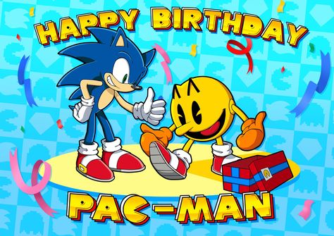 Sonic the Hedgehog on Twitter: "Happy 40th birthday, @officialpacman! Here's to going fast and catching ghosts!… " Happy Birthday Retro, Happy Birthday Games, Super Smash Bros Characters, Retro Nintendo, Pacman Ghost, Game Wallpaper Iphone, Retro Gaming Art, Happy 40th, Happy 40th Birthday