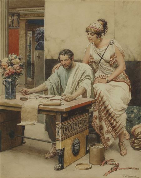 Fortunino Matania, Ancient Roman Houses, Roman Characters, Pre Raphaelite Art, Art Through The Ages, Ancient Greek Art, Ancient Paintings, Classical Antiquity, Academic Art