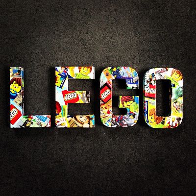 Make your own 3D paper mache Lego letters 3d Paper Mache, Lego Painting, Lego Sign, Lego Letters, Superhero Letters, Boys Wall Decor, Lego Wall, Paper Mache Letters, Lego Room