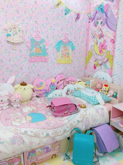 If your bedroom isn’t kawaii enough, try sprucing it up with some of these cute finds! #kawaii #kawaiifashion #kawaii #bedroom #bedroomideas #bed #bedding #bedroominspo #best Kawaii Bedrooms, Japanese Bedrooms, Japanese Bedroom Ideas, Kawaii Rooms, Kawaii Room Ideas, Japanese Bedroom, Pastel Bedroom, Kawaii Bedroom, 일본 패션