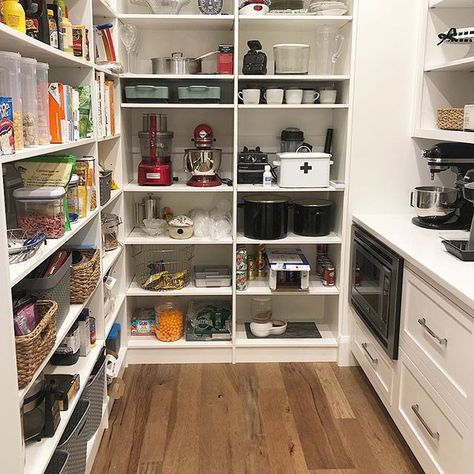 Would love a walk in pantry with separate counter for big appliances that we use often Rustic Farmhouse Light Fixtures, Walk In Pantry Ideas, Pantry Room, Farmhouse Pantry, Pantry Laundry, Farmhouse Room, Pantry Remodel, Butler’s Pantry, Pantry Closet