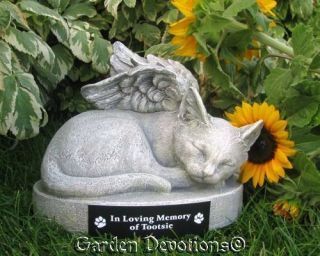 Cat Memorial Ideas, Cat Grave Marker, Cat Angel, Pet Memorial Garden, Pet Cemetery, Pet Grave Markers, Pet Memorial Stones, Cat Spray, Angel Cat