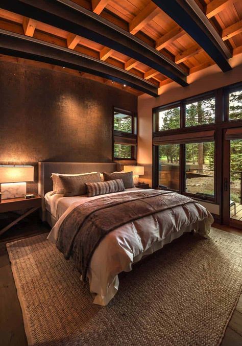 Contemporary Mountain Home, Interior Design Per La Casa, Modern Mountain Home, Design Del Prodotto, Beautiful Living Rooms, Mountain Home, Master Bedrooms Decor, Luxurious Bedrooms, Dream Home Design