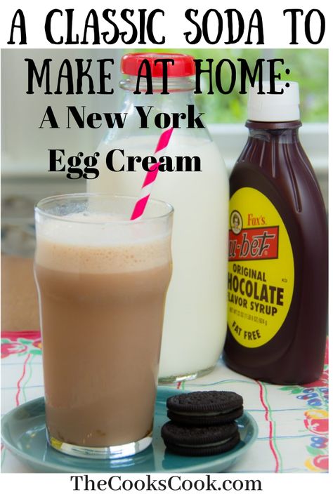 Egg Cream Drink Recipe, Egg Cream Recipe, Egg Cream, Homemade Soda, Iconic New York, Italian Soda, Chocolate Egg, Soda Recipe, Kids Treat