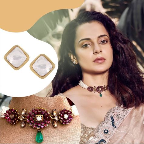 The Jewellery Diaries on Instagram: “Kangana Ranaut’s chic ruby choker exudes old world elegance Kangana Ranaut’s dreamy ruby and polki choker from Manoj and Dev Jewellers,…” Ruby Choker, Old World Elegance, Polki Choker, Kangana Ranaut, Wedding Outfit, Old World, Choker, Beaded Jewelry, Statement Necklace