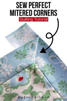 Sew Mitered Corners, Sewing Mitered Corners, Quilt Binding Tutorial, Quilt Corners, Gallery Ideas, Easy Quilt, Gain Confidence, Beginner Quilt Patterns, Easy Quilt Patterns