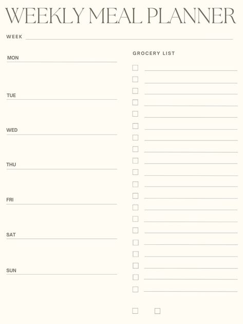 This free printable meal planner template will help you eat healthy and save time! With 50+ delicious recipes to choose from, you'll be able to create a week of meals that are both nutritious and satisfying. Plus, the built-in grocery list will make it easy to get everything you need for the week.

Download your free copy Free Printable Meal Planner Templates, Best Weekly Planner, Meal Planner Printable Free, Meal Prep Planner, Weekly Meal Planner Template, Printable Meal Planner, Weekly Planner Free Printable, Weekly Planner Free, Planner Writing