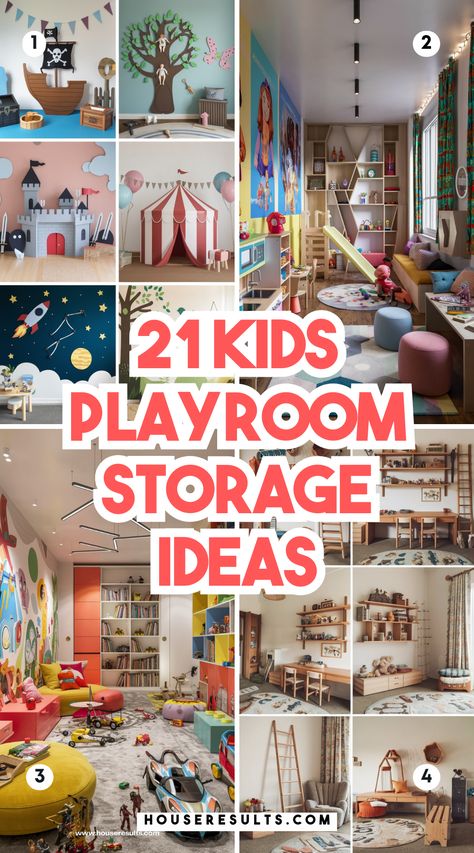 Maximize your kids’ playroom storage with these clever ideas! 🏠🧸 From toy organizers to space-saving furniture, find the best storage options to keep things neat and clutter-free. Save this pin for all your playroom organization tips! 📌✨ Playroom With No Windows, Closet To Play Area, Toddler Storage Ideas Toy Organization, Small Playroom Design Ideas, Kids Play Area In Living Room Ideas, Kids Playroom Decor Ideas, Kids Toy Closet Organization, Office Toy Room Combo, You Organization Kids Room