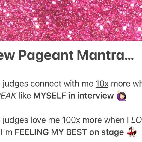 MARIA 👑 Pageant & Confidence Coach on Instagram: "I’ve just created your ✨NEW✨ pageant winning mantra 😌⠀⠀⠀⠀⠀⠀⠀⠀⠀ ⠀⠀⠀⠀⠀⠀⠀⠀⠀ Save this 📌 ⠀⠀⠀⠀⠀⠀⠀⠀⠀ ⠀⠀⠀⠀⠀⠀⠀⠀⠀ And remember that the judges WANT YOU to win⠀⠀⠀⠀⠀⠀⠀⠀⠀ ⠀⠀⠀⠀⠀⠀⠀⠀⠀ You have to speak, feel, and be crystal clear on who you are and why you’re meant for the win 👑⠀⠀⠀⠀⠀⠀⠀⠀⠀ .⠀⠀⠀⠀⠀⠀⠀⠀⠀ .⠀⠀⠀⠀⠀⠀⠀⠀⠀ .⠀⠀⠀⠀⠀⠀⠀⠀⠀ ⠀⠀⠀⠀⠀⠀⠀⠀⠀ #pageantry #thepageantgal #pageantprep #pageantpreparation #pageanttip #pageantgirl #pageantgirls #pageantlife #pageantnews #page Winning Affirmations, Pageant Prep, Pageant Tips, Confidence Coach, Pageant Life, Pageant Girls, To Speak, Positive Affirmations, Mantra