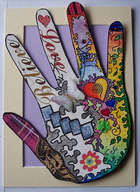 LIFE IN MY HAND, think about integrating art with writing ideas heart map, maybe Life in My Heart for writing narratives Crafts Ideas For Adults, Yoga Kunst, Arts And Crafts Ideas, Classe D'art, Art Therapy Projects, Art Therapy Activities, Expressive Art, Idul Fitri, Middle School Art