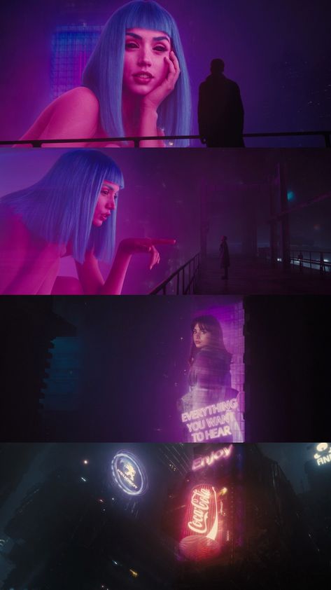 Iconic Movie Frames, Cinematography Wallpaper, Aesthetic Movie Shots, Movie Frames Cinematography, Blade Runner 2049 Wallpaper, Futuristic Cinematography, Bladerunner 2049 Poster, Cyberpunk Cinematography, Officer K