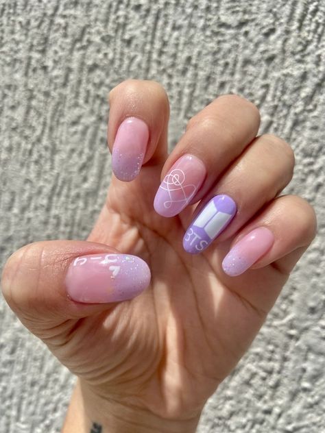 Army Nail Art, Lilac Nails Design, Army Nails, Nail Designs Ideas, Lilac Nails, Hello Nails, Cute Simple Nails, Purple Nail Designs, Korean Nails