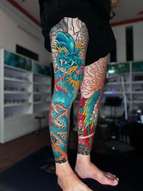 Full Leg Japanese Tattoo, Japan Leg Tattoo, Japanese Dragon Leg Sleeve, Japanese Dragon Leg Tattoo, Leg Japanese Tattoo, Dragon Leg Sleeve, Dragon Leg Tattoo, Japanese Leg Sleeve, 108 Tattoo