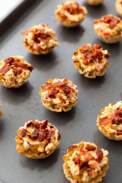 Pimento Cheese Bites Recipe, Appetizers With Pimento Cheese, Pimento Cheese Sliders, Bacon Pimento Cheese Bites, Pimento Cheese Appetizer Ideas, Savory Bites, Pimento Cheese Pepper Jelly Phyllo Cups, Pimento Cheese Croissant, Pimento Cheese Crostini