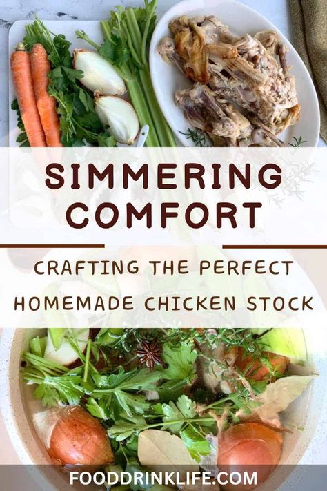 Crafting the perfect homemade chicken stock for ultimate comfort. Best Chicken Stock Recipe, Homemade Stock, Make Chicken Broth, Rice And Gravy, Chicken Stock Recipe, Homemade Chicken Stock, Fancy Dinner Party, Fancy Kitchens, Dinner Party Recipes