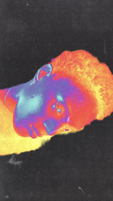 Thermal Graphic Design, Thermal Portrait, Thermal Pictures, Thermal Painting Ideas, Thermal Photography, Infrared Art, Thermal Art Aesthetic, Thermal Painting, Brockhampton Iridescence