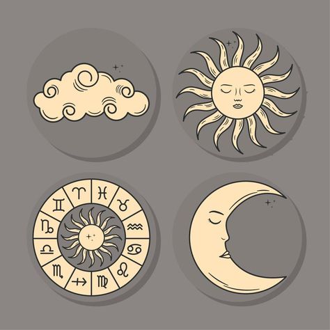 astrology icons set Astrology Icons, Baby Icon, Folder Icon, Celestial Art, Icon Set, Astrology, Vector Art, Vector Free, Sleep