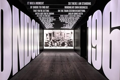 ‘Exhibitionism: The Rolling Stones’ | Communication Arts Cinema Museum, Wayfinding Signage, Environmental Design, Museum Exhibition, Environmental Graphics, Signage Design, Exhibition Space, Global Design, Booth Design