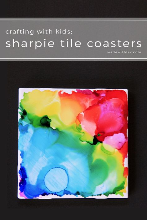 Sharpie Tile, Diy Coasters Tile, Coaster Projects, Sharpie Paint Pens, Sharpie Crafts, Elderly Activities, Diy Sharpie, Coaster Crafts, Alcohol Ink Crafts