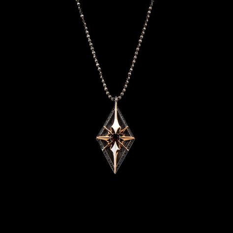 Garnet Guiding Star Necklace, 925k Sterling Silver, men's jewelry STAR Collection Each piece of the Star collection is handmade, inspired by the Pole star, the symbol of showing the safe way used for navigation and navigation throughout history, and Sirius, the brightest star of the sky, which means honor, leadership, wealth and loyalty. KANO jewelry is assembled by master jewelers in our workshop. Star Locket, Star Necklaces, North Star Necklace, Jewelry Star, Necklaces For Men, Pole Star, Magical Jewelry, Jewelry Lookbook, Star Jewelry