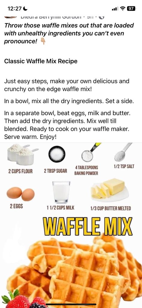 Recipes For Dash Mini Waffle Maker, How To Make Waffle Mix Recipe, Stuffed Waffle Maker Recipes, Waffle House Waffle Recipe, Dash Mini Waffles Recipe, Easy Homemade Waffle Recipe, Chicken And Waffles Recipe Easy, Mini Waffle Maker Recipes, Aesthetic Waffles