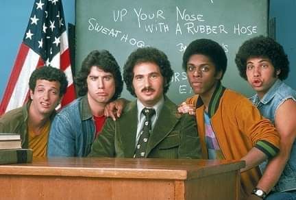 Johnny Cadillac on Twitter: "Name of this TV series was ¿¿ https://t.co/kEQNbnbYLo" / Twitter Welcome Back Kotter, Reference People, Funny Guys, Kelly Preston, Saturday Night Fever, John Travolta, Old Tv Shows, Comedy Tv, Retro Tv