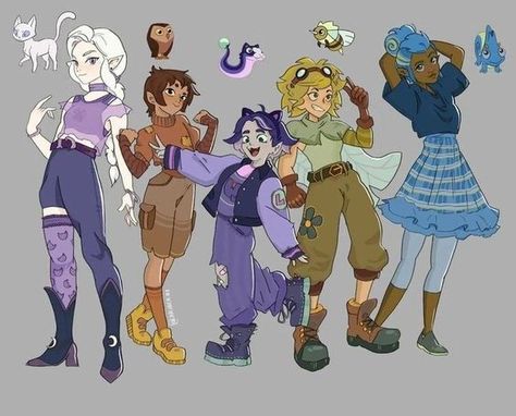 Owl House Palismen As Humans, Owl House Genderswap, The Owl Family, Luz Owl House Fanart, Hooty The Owl House Human Version, Owl House Palisman Ideas, The Owl House Doodles, Palismen The Owl House, The Owl House Base