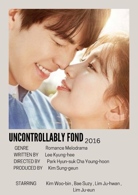 Uncontrollably fond kdrama minimalist poster Unfortunately Fond Kdrama, Uncontrollably Fond Poster, Uncontrollably Fond Kdrama, Popular Kdrama, Popular Korean Drama, Kdrama Poster, Uncontrollably Fond, Scrapbook Disney, Korean Drama Series