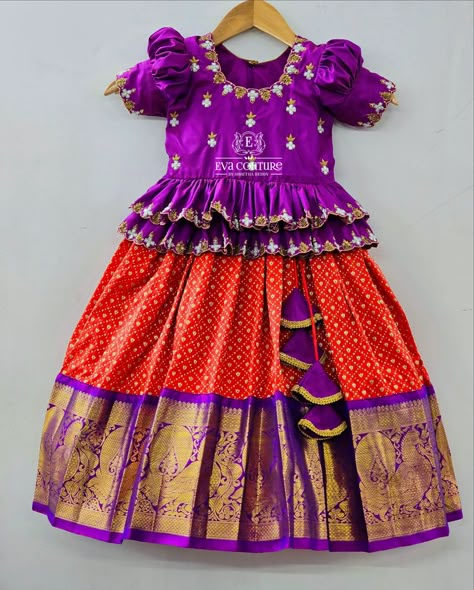 Kids Langa Jacket Designs, Baby Langa Blouse Designs, Baby Pattu Langa Designs, Langa Jacket For Kids Pattu, Pattu Langa Blouse Designs For Kids, Kids Pattu Langa Blouse Designs, Kids Langa Blouse Designs, Kids Pattu Pavadai Designs Latest, Baby Girl Pattu Langa Designs