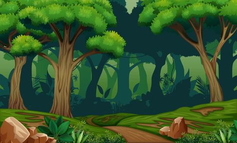 The Woods Illustration, Nft Art Ideas, Trail In The Woods, Nft Pfp, Woods Illustration, Nft Monkey, Cartoon Forest, Forest Cartoon, Nft Crypto Art