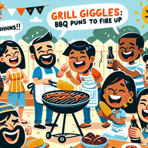 "Get fired up for some grill giggles with over 200 BBQ puns! 🔥🍔 #PunLovers #GrillGiggles #BBQHumor" Bbq Humor, Bbq Jokes, Cooking Puns, Bbq Games, Burnt Offerings, Puns Jokes, Witty Quotes, Southern Cooking, Getting Fired