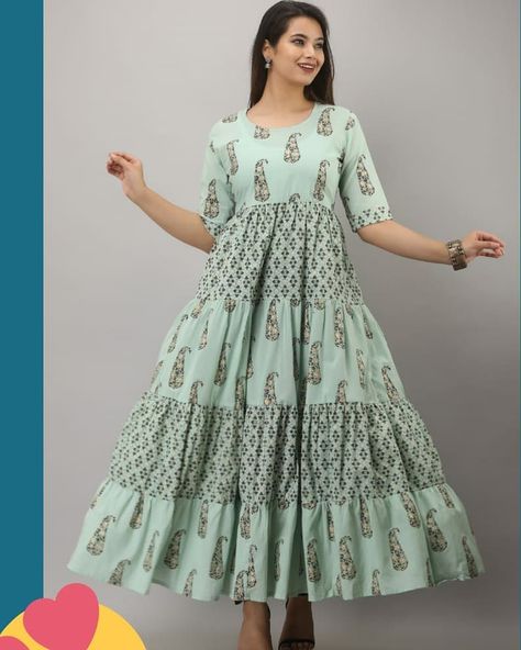 Cotton Kurties, Plazo Kurti, Venus Palette, Layered Gown, Designer Anarkali Dresses, Frock For Women, Fancy Kurti, Indo Western Dress, Indian Fashion Saree