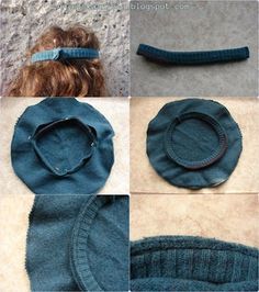 Diy Beret Hat, How To Make A Beret, Petrol Color, Diy Hats, V Chibi, Beret Pattern, Sewing Hats, Hat Patterns To Sew, Fashion Sewing Tutorials