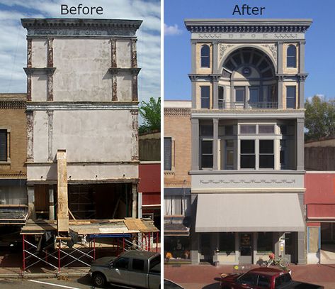 Elks Lodge Building In Marshall, Texas, USA. Built In 1912, It's Beautiful Facade Was Ruined Over The Years By Modifications, But It Was Lovingly Restored To It's Former Glory In 2013 Marshall Texas, Elks Lodge, Facade Panel, Buda Castle, Interesting Buildings, 20 Century, Buddhist Temple, Texas Usa, Ancient Architecture