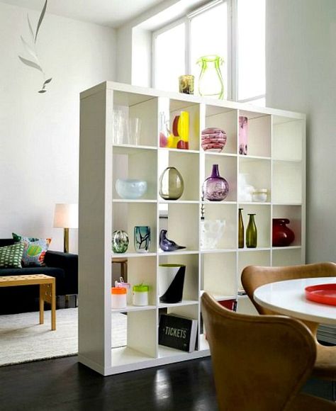 50 Clever Room Divider Designs Ikea Room Divider, Temporary Room Dividers, Office Room Dividers, Room Divider Shelves, Room Divider Bookcase, Glass Room Divider, Ikea Expedit, Sliding Room Dividers, Living Room Divider