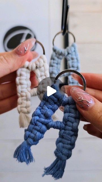 Bobbiny on Instagram: "Which letter would you like us to make next? ❤️ Write your proposition in the comments, and we will make a tutorial for the letter with the highest number of votes! 👇 #bobbiny #bobbinycords #keychaintutorial #macramekeychain" Macrame Letter Keychain, Macrame Letters, Macrame Patterns Tutorials, Diy Keychain, I ❤ Ny, B & B, Macrame Patterns, Macrame, Pattern