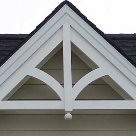 Gable Pediment, Gable Trim, Custom Millwork, Building A Porch, Wooden Pergola, Pergola With Roof, Casa Exterior, Patio Roof, House With Porch