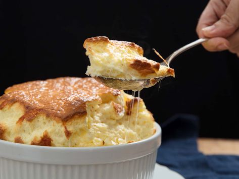 Cheese Souffle Recipe, Cheese Souffle Recipes, Cheese Soufflé, Souffle Recipe, Cheese Souffle, Souffle Recipes, Souffle Dish, Savory Cheese, Parmigiano Reggiano