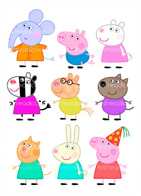 Modelo nº 1479: Amiguitos de Peppa Pig - Tienda Online Peppa Pig Imagenes, Peppa Pig Teddy, Peppa Pig Birthday Party Decorations, Pig Pics, Peppa Pig Colouring, Peppa Pig Birthday Party, Pepa Pig, George Pig, Pig Art