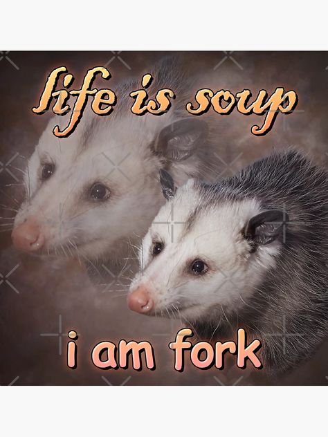 "Life is soup, I am fork possum word art" Sticker for Sale by snazzyseagull | Redbubble Word Art Poster, Luggage Stickers, Art Essentials, Word Art Design, Greeting Card Design, Sticker Art, Funny Kids, Word Art, Sale Poster