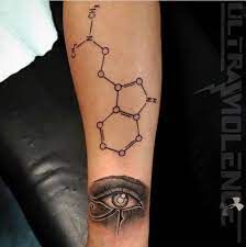 Ultra Violence Tattoo - dmt molecule by @s3th.ink 👁 👾 | Facebook Dmt Tattoo, Dmt Molecule, Molecule Tattoo, Tattoos